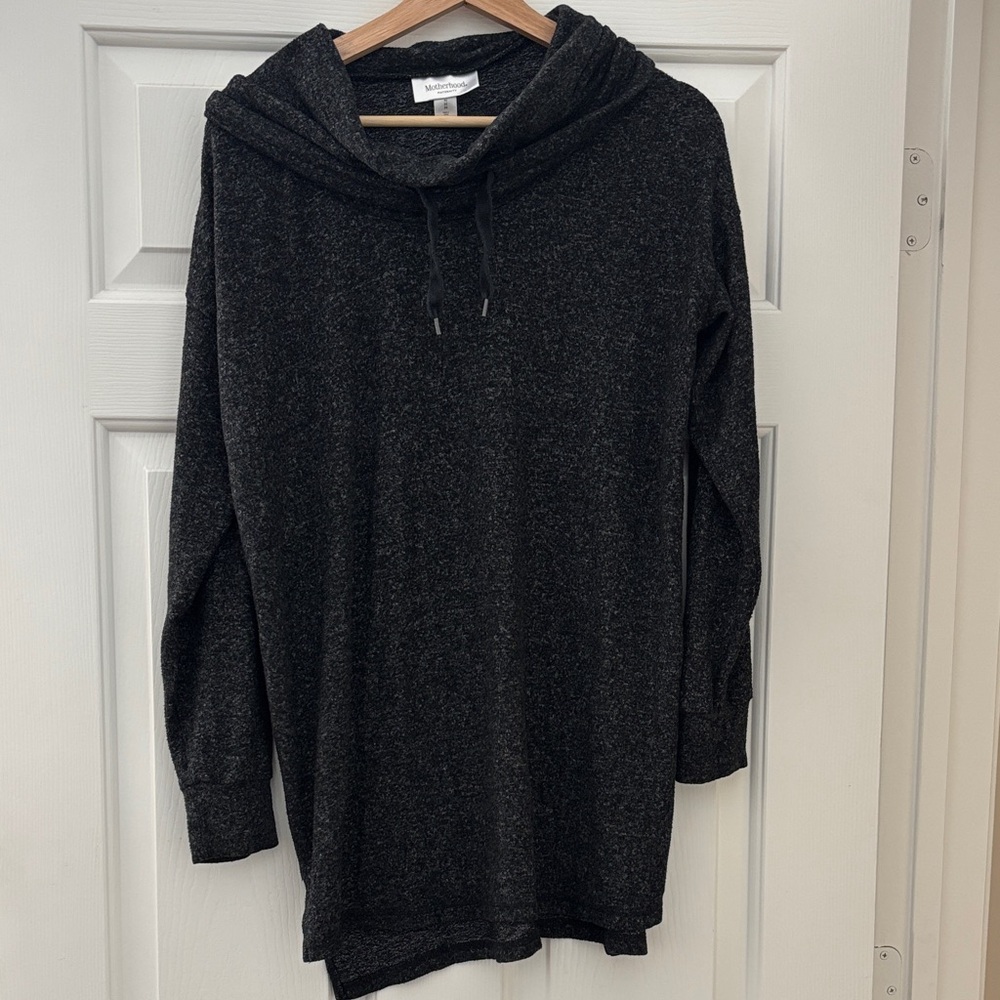 Motherhood Charcoal Knit Hoodie